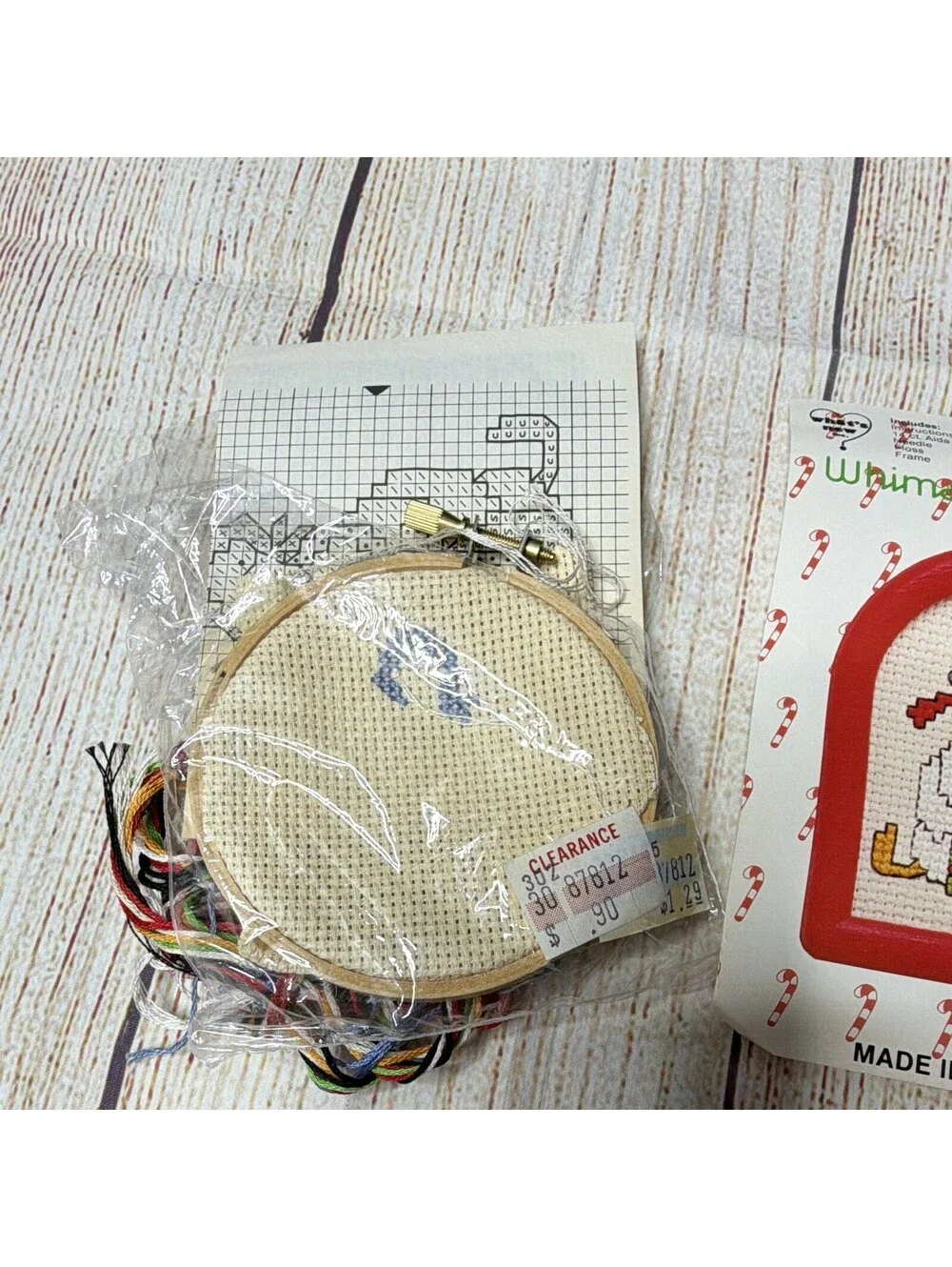 Crafts Etc Whimsical Christmas Cross Stitch Ornament Kits 2 Framed mouse goose